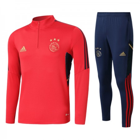 Criança Ajax Quarter Zip Sweat de Treino 2022-23 Vermelha